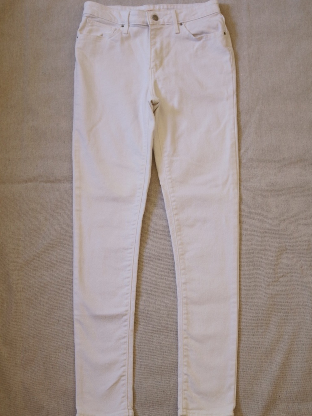 Levi's 721 High Rise Skinny Jeans Women's Size 29 White Stretch Denim W29 L32